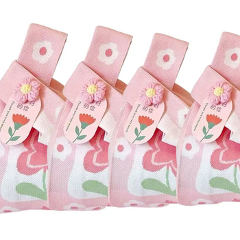 Geantă de mână nouă pentru suveniruri, cu motiv flori și dansul fluturilor, tricotată din poliester, dimensiuni 35×20×10 cm
