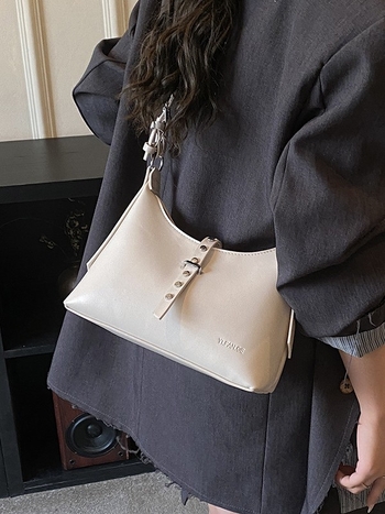 Melard ženska torbica za jesen-zimu, dumpling oblik, rivet detalji, crossbody, srednja veličina, PU koža, vintage stil