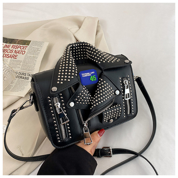 2026 novi stil rivet mini kvadratna torbica za žene, moderni i svestrani crossbody torba preko ramena, PU koža, luksuzan dojam