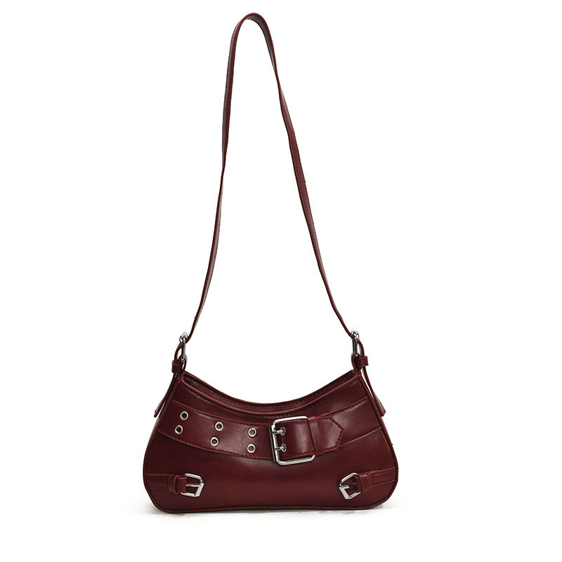 Proljeće 2025: Retro torba s metalnim rivetima, motociklističkog stila, velika zapremina, svakodnevna crossbody torba