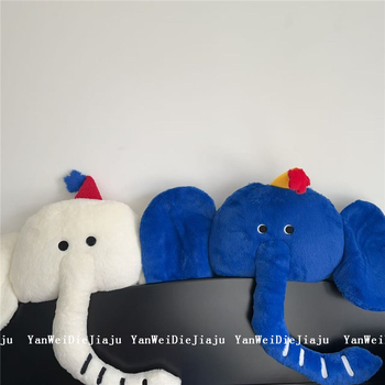 Pernuță din pluș cu elefant, pentru casă, canapea și birou — pernă decorativă pentru suportul de spate