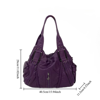 Ženska torbica na rame u Y2K stilu, vintage izblijedjeli izgled, velika kapaciteta, crossbody torba