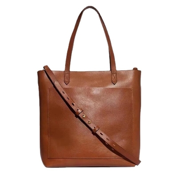Torba Tote sa zatvaračem - koža prvog sloja, euro-američki minimalistički stil, preko ramena, velika veličina, ženska dnevna torba