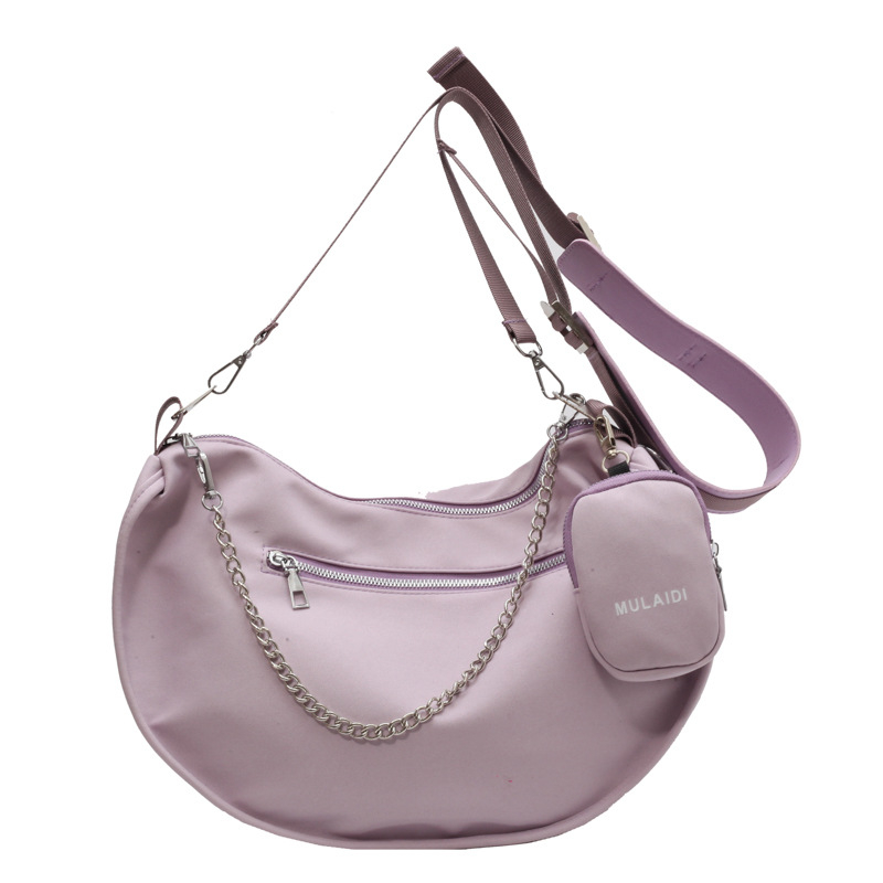 Torba velikog kapaciteta za žene, crvena platnena crossbody torba u stilu dumpling, proljeće-ljeto