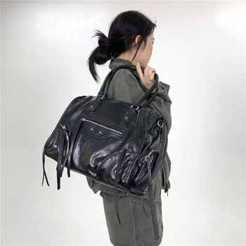 Ženska torbica za rame u Y2K retro stilu s nitima, velika zapremina, crossbody