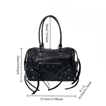 Ženska torbica za rame u Y2K retro stilu s nitima, velika zapremina, crossbody