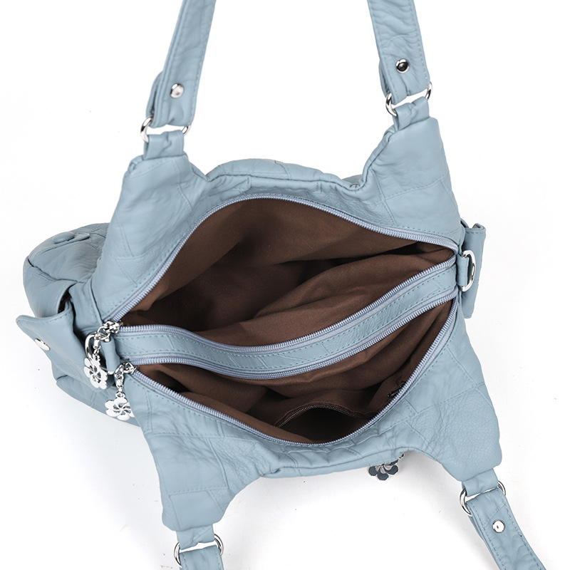 Ženska torba s metalnim rivetima, velika prostornost, PU koža, ramena i crossbody, 2025 novi model