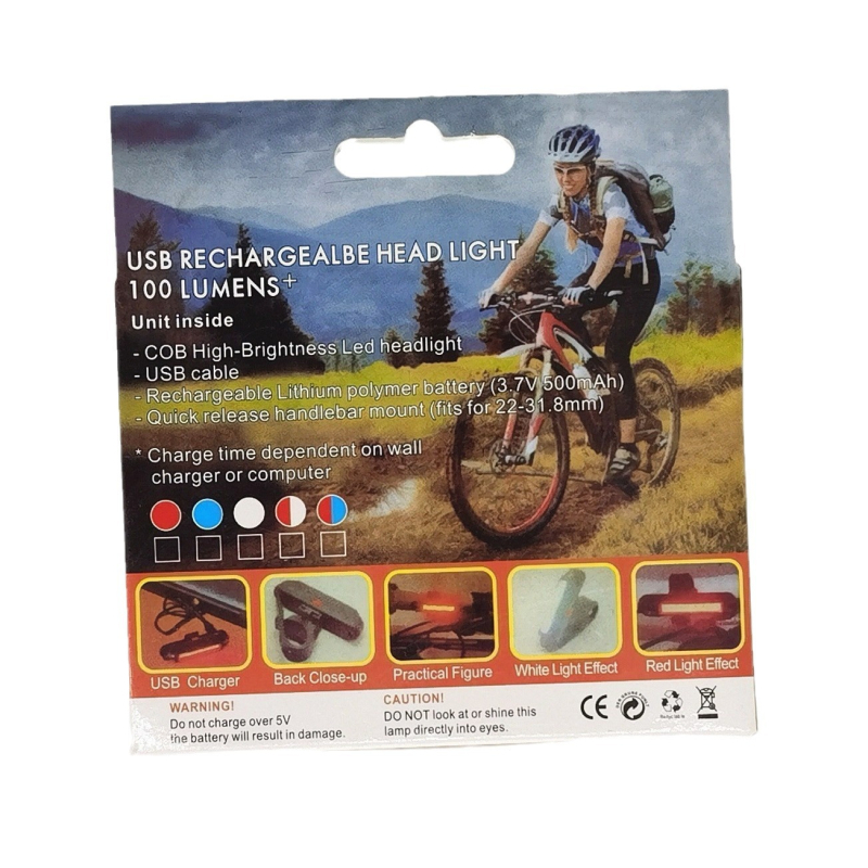 COB LED stražnja svjetiljka za bicikl s USB punjenjem, za planinske bicikle, svjetlo za vožnju i svjetlo za sjedalo