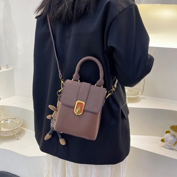 Niche moda retro patchwork torbica preko ramena s džepom za telefon, mala kvadratna torbica s dojmom luksuza