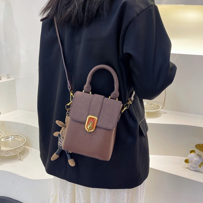 Niche moda retro patchwork torbica preko ramena s džepom za telefon, mala kvadratna torbica s dojmom luksuza