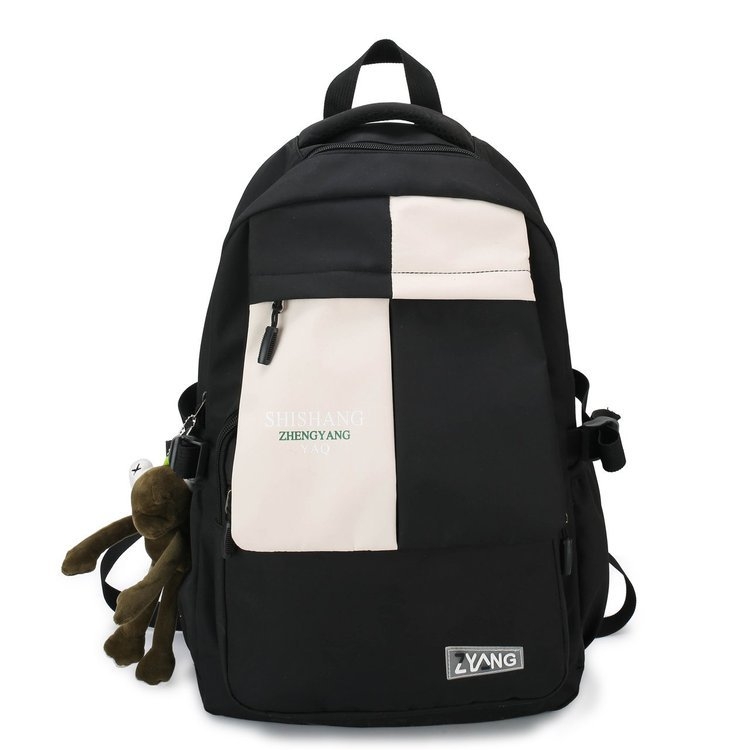 Unisex ranac Harajuku stila, s kontrastnim bojama, od najlona, 20–35 l, za školu