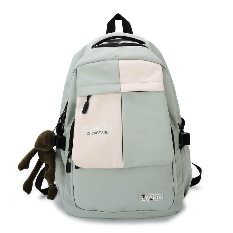 Unisex ranac Harajuku stila, s kontrastnim bojama, od najlona, 20–35 l, za školu