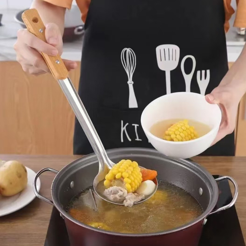 Set de ustensile de bucătărie din oțel inoxidabil: spatulă, lingură cu sită, lingură de supă, lingură pentru orez, spatulă pentru prăjit, spatulă pentru wok