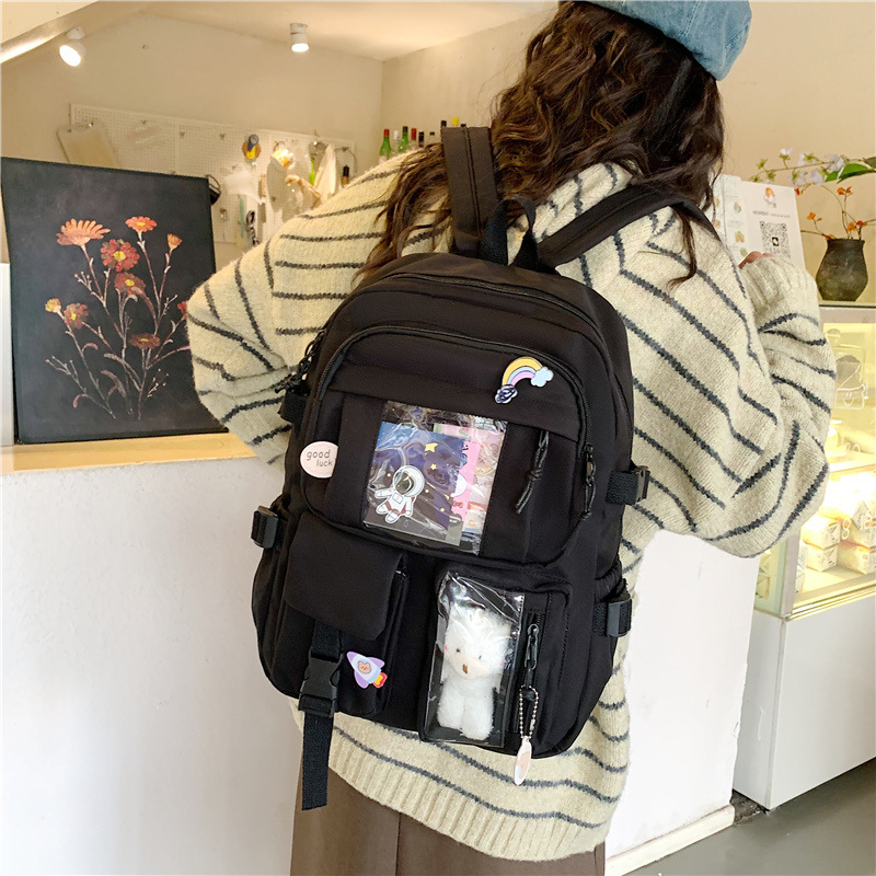 Ruksak velikog kapaciteta za učenike srednje škole, korejski stil, Harajuku stil, svestran s više pretinika za putovanja