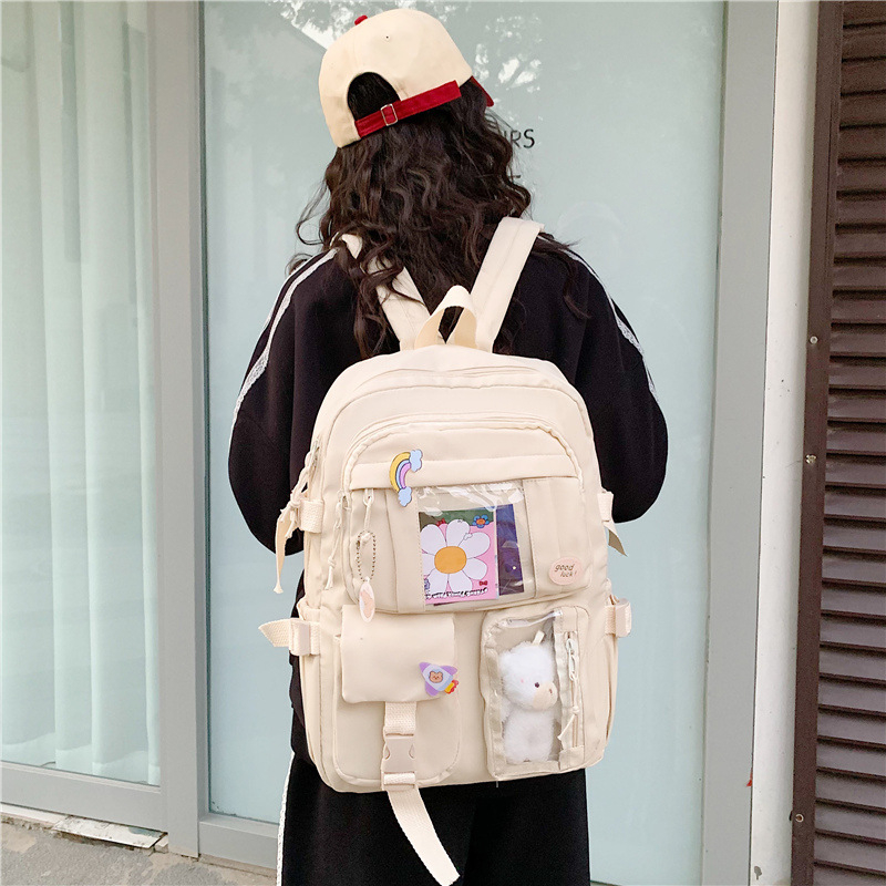 Ruksak velikog kapaciteta za učenike srednje škole, korejski stil, Harajuku stil, svestran s više pretinika za putovanja