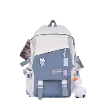 Ruksak za laptop s kontrastnim bojama, velik kapacitet, Harajuku stil za žene