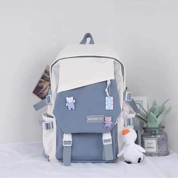 Ruksak za laptop s kontrastnim bojama, velik kapacitet, Harajuku stil za žene