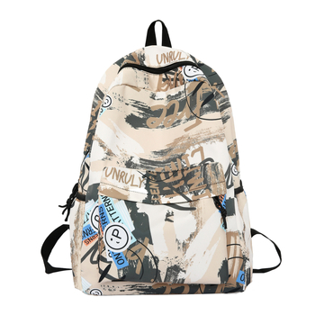 Najlon ranac 20–35 L, unisex, grafički motiv s pejzažima, ulični stil Harajuku, školski ruksak za učenike, kompatibilan s 14-inčnim prijenosnikom
