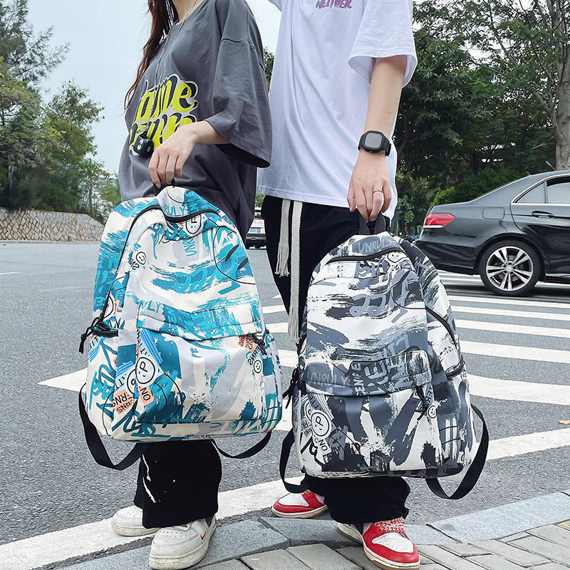 Najlon ranac 20–35 L, unisex, grafički motiv s pejzažima, ulični stil Harajuku, školski ruksak za učenike, kompatibilan s 14-inčnim prijenosnikom