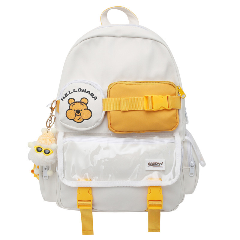 Ruksak u korejskom stilu Ins, Harajuku s blokovima boja, unisex, lagan, kapacitet 20–35 L, za 10-inčni prijenosnik