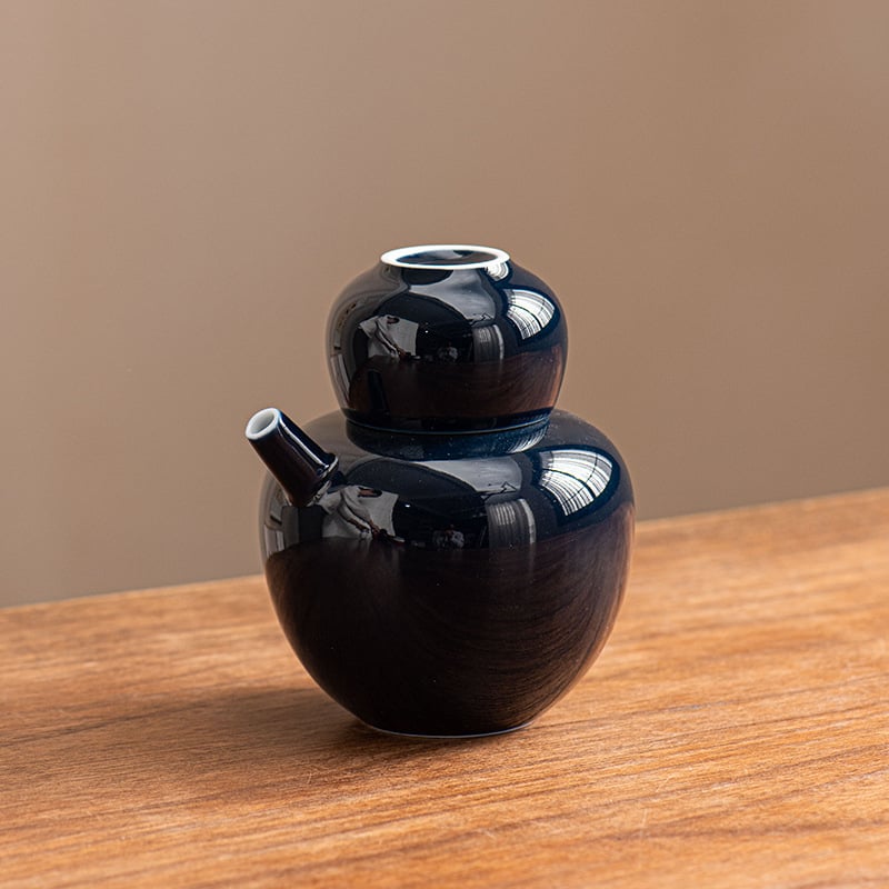 Dispenser ceramic japonez pentru sake și vin, stil retro