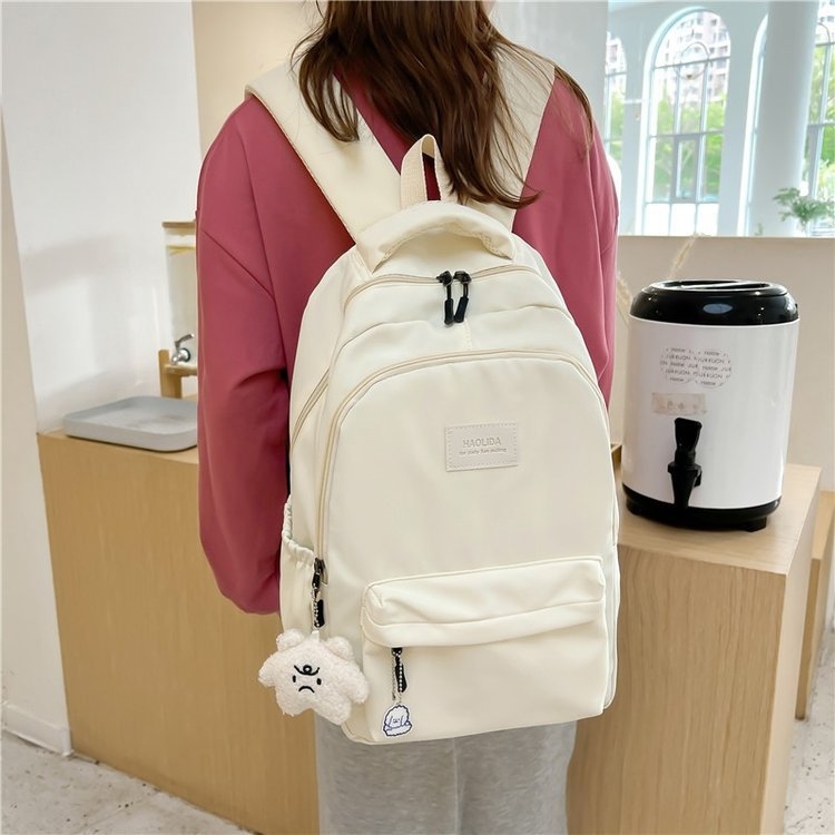 Mori stil torba s velikom kapacitete za žene, za srednjoškolke i studentice, minimalistički kampus ruksak s džepom za 16 inčni laptop, 20–35 L