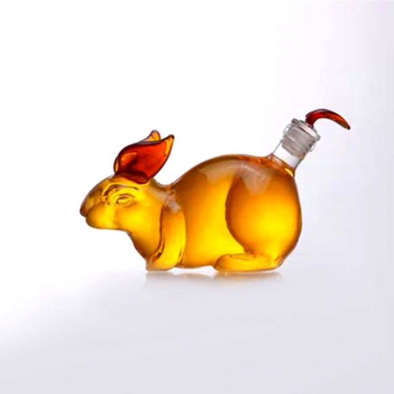 Douăsprezece zodii, decantor din sticlă în formă de animal, borosilicată, obiect de colecție