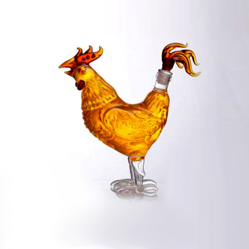 Douăsprezece zodii, decantor din sticlă în formă de animal, borosilicată, obiect de colecție
