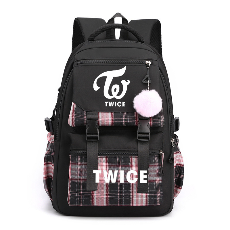 Ruksak Twice Merchandise, unisex, najlon, kapacitet 20–35 L, za slobodno vrijeme i putovanja, pogodan za 13-inčni prijenosnik