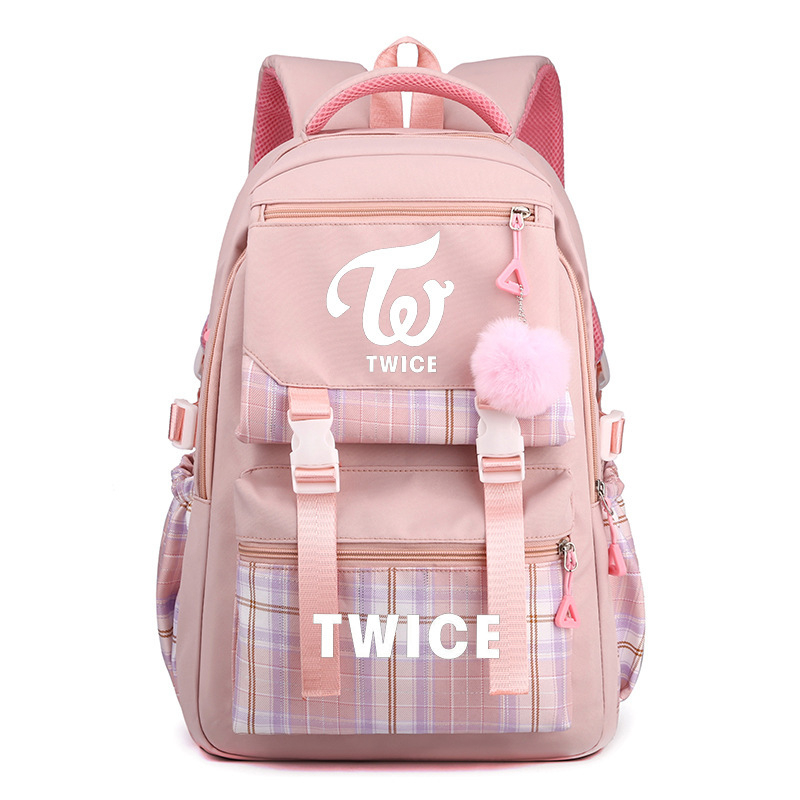 Ruksak Twice Merchandise, unisex, najlon, kapacitet 20–35 L, za slobodno vrijeme i putovanja, pogodan za 13-inčni prijenosnik