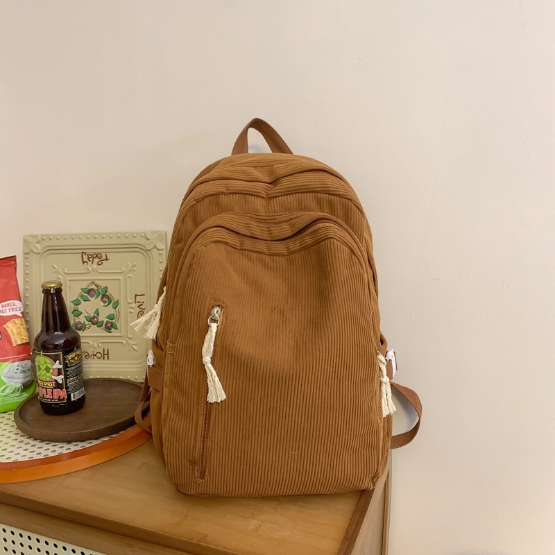 Ženski školski ruksak, lagan, retro stil, vodootporan, kapacitet ispod 20L, kompatibilan s 8-inčnim prijenosnikom, svakodnevna upotreba, jesen–zima