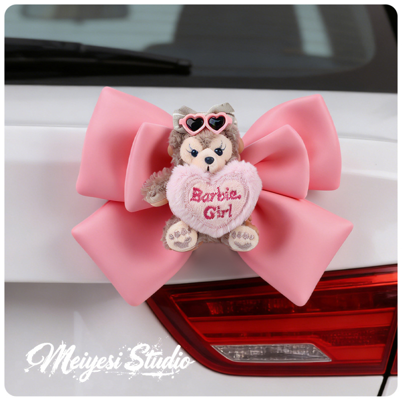 Bowknot Shirley Rose – dekorativna figurica za električno vozilo, ukras stražnjeg dijela automobila ili motocikla, crtani stil