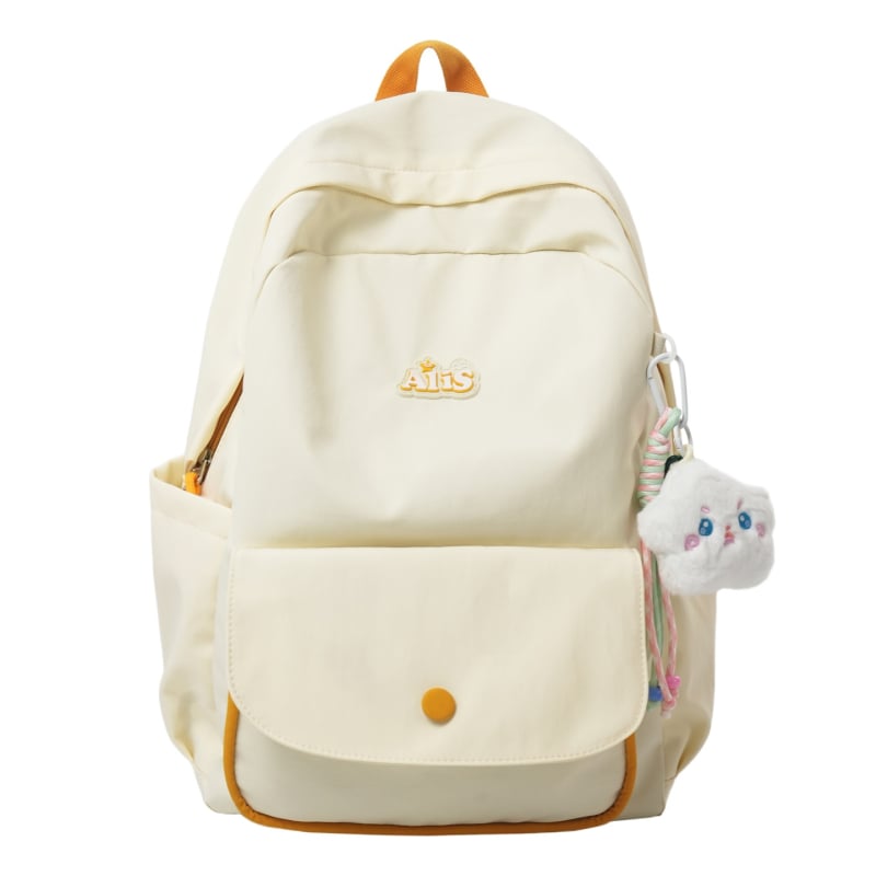 Unisex ruksak za školu od najlona, japanskog stila, jednobojan, opušten gradski stil, 20–35 L, za 14-inčni laptop
