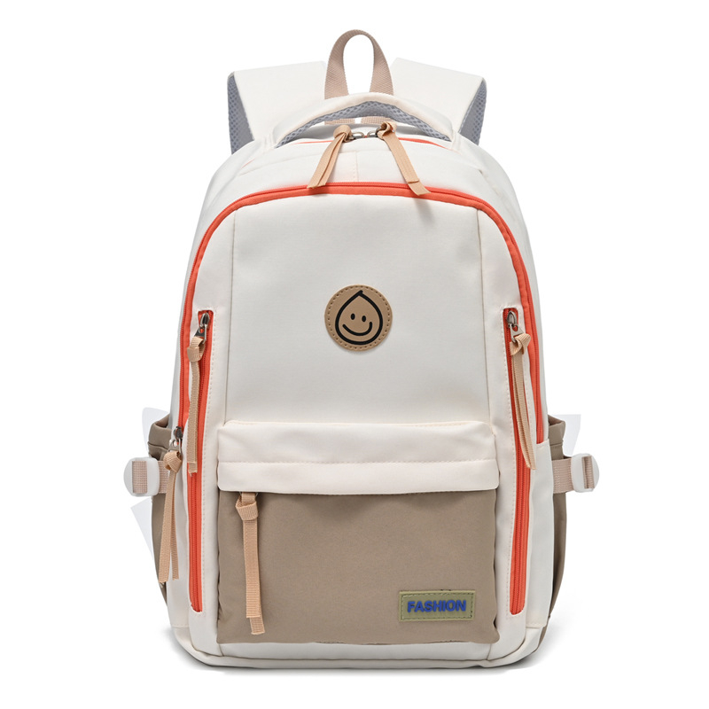 Ruksak s dizajnom color-block u korejsko-japanskom stilu, unisex, 20–35 L, za 14-inčni prijenosno računalo, svakodnevna uporaba