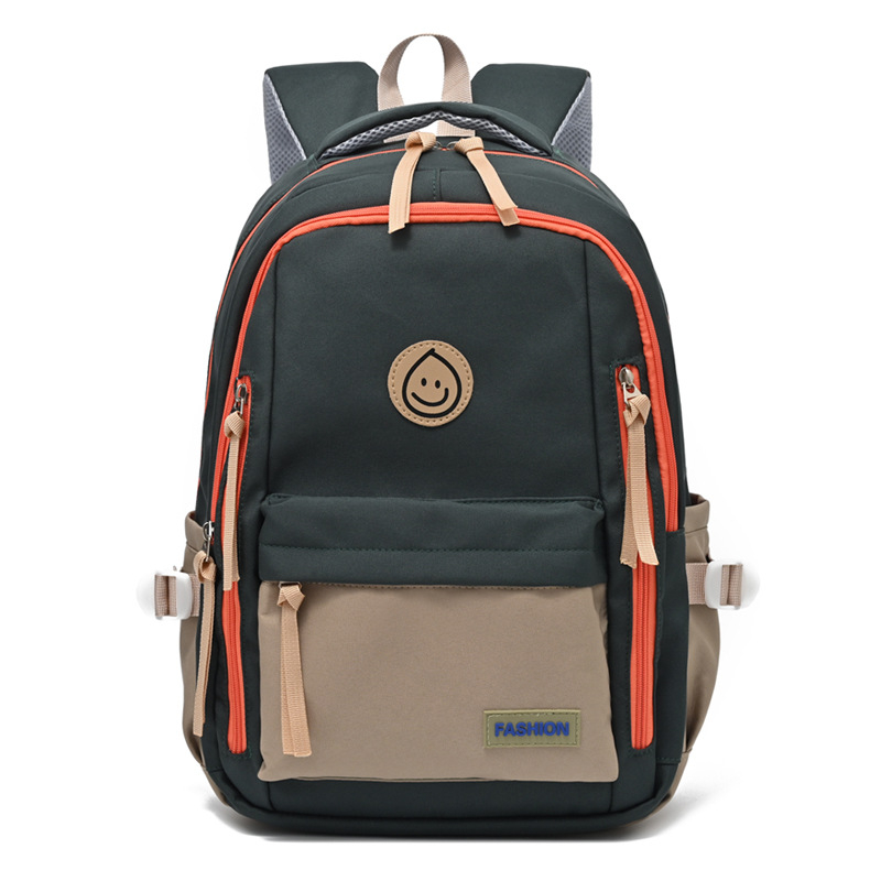 Ruksak s dizajnom color-block u korejsko-japanskom stilu, unisex, 20–35 L, za 14-inčni prijenosno računalo, svakodnevna uporaba