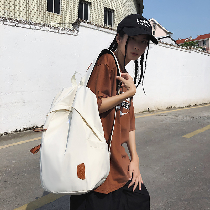 Unisex nylon ruksak za školu, 20–35 L, vodootporan, korejski stil Harajuku inspiriran, za 10-inčni prijenosnik, Zima 2023