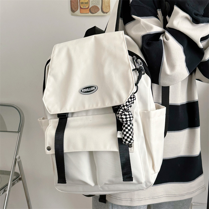 Japanski Harajuku ulični stil, unisex ruksak velike kapacitete, nylon školski ruksak za srednjoškolce, moderan