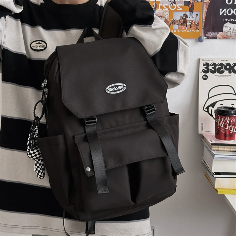 Japanski Harajuku ulični stil, unisex ruksak velike kapacitete, nylon školski ruksak za srednjoškolce, moderan