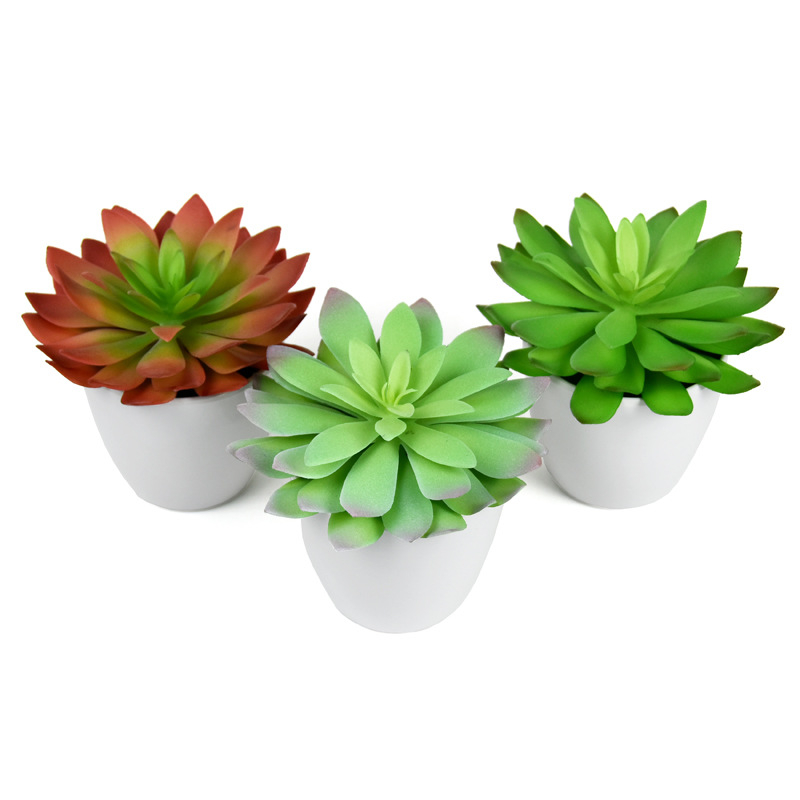 Mică plantă artificială, lotus în formă de palmier, decor pentru birou