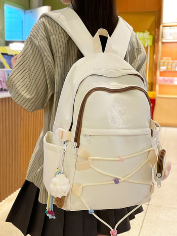 Unisex ruksak inspiriran Harajuku i korejskim stilom, velik kapacitet 20–35 L, najlon, vodootporan, za školu, za 15-inčni prijenosnik