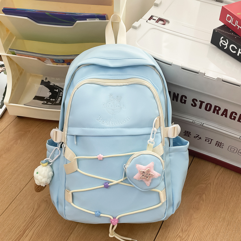 Unisex ruksak inspiriran Harajuku i korejskim stilom, velik kapacitet 20–35 L, najlon, vodootporan, za školu, za 15-inčni prijenosnik