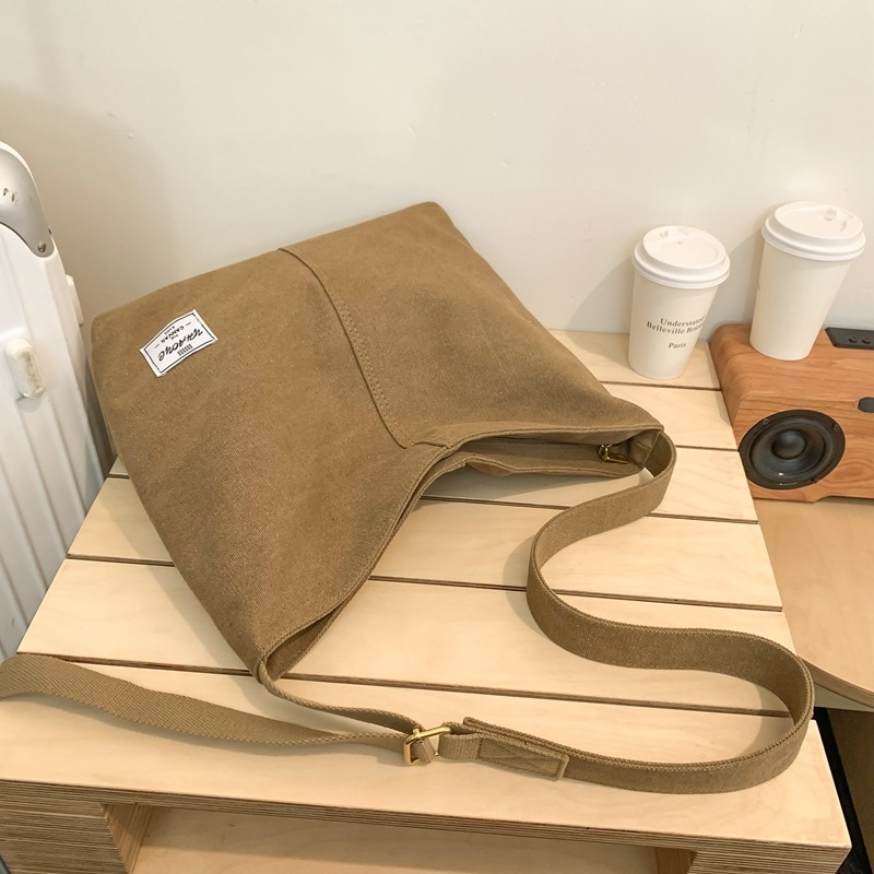 Jednobojna platnena torba preko ramena, srednje veličine, Harajuku gradski stil, pogodna za parove