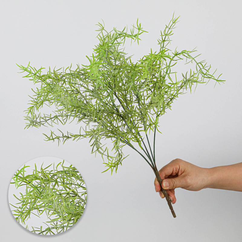 Ferigă artificială cu șapte frunze mari, decor de nuntă și perete vegetal