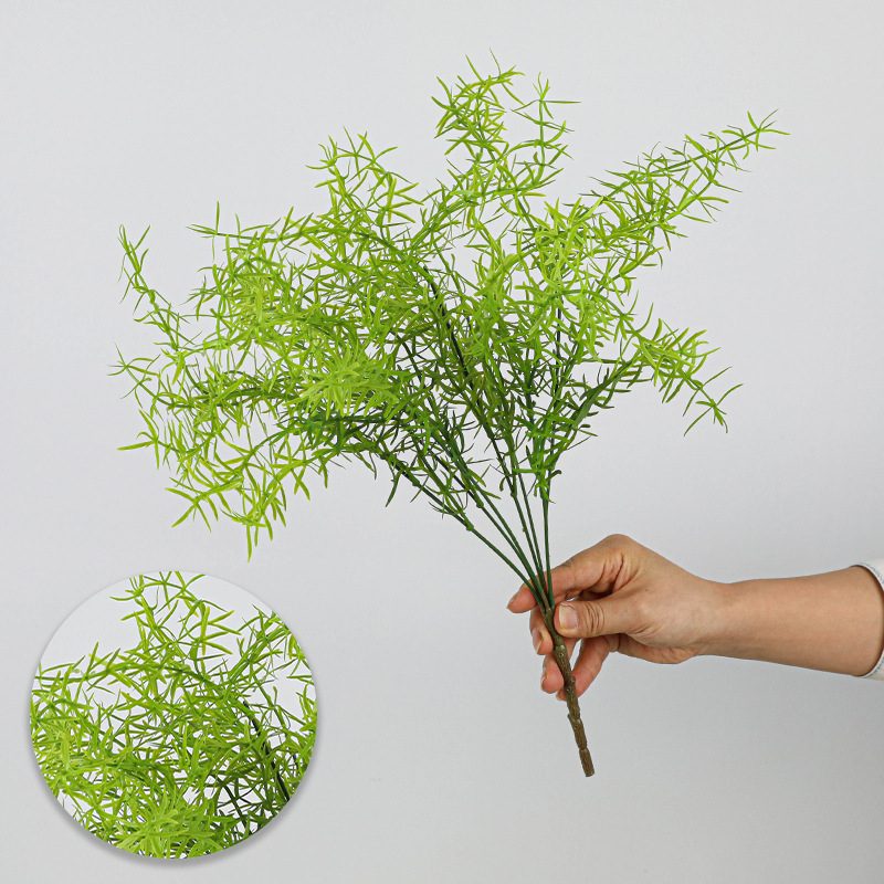 Ferigă artificială cu șapte frunze mari, decor de nuntă și perete vegetal