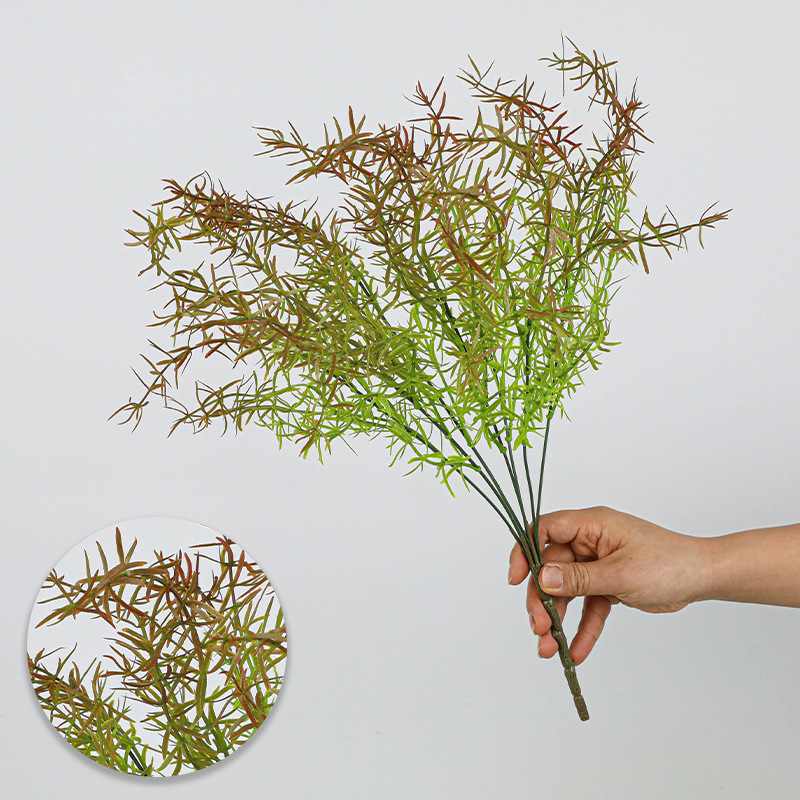 Ferigă artificială cu șapte frunze mari, decor de nuntă și perete vegetal