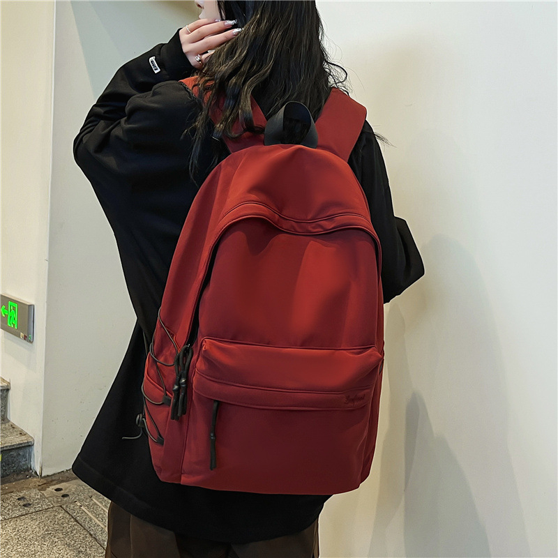 Unisex ruksak jednobojne boje za školu i putovanja, 20–35 L, najlon, pogodan za 12-inčni prijenosnik, gradski svakodnevni stil