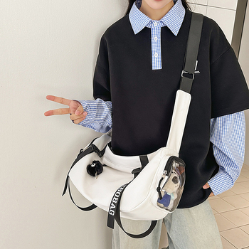 Harajuku svestrana crossbody torba velikog kapaciteta za muškarce i žene, za putovanja u paru, japanski stil, sportski i svakodnevni stil
