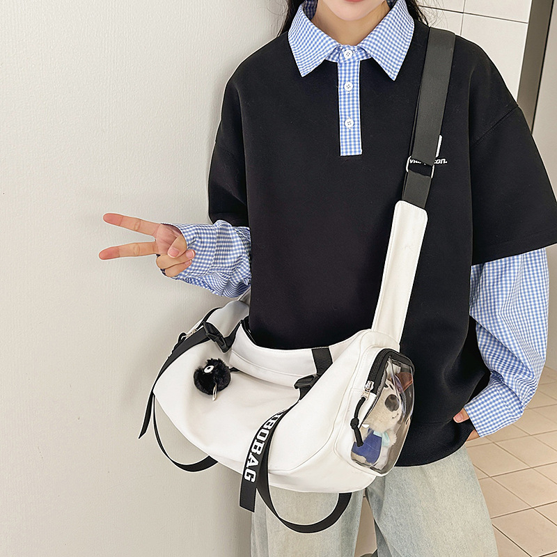 Harajuku svestrana crossbody torba velikog kapaciteta za muškarce i žene, za putovanja u paru, japanski stil, sportski i svakodnevni stil