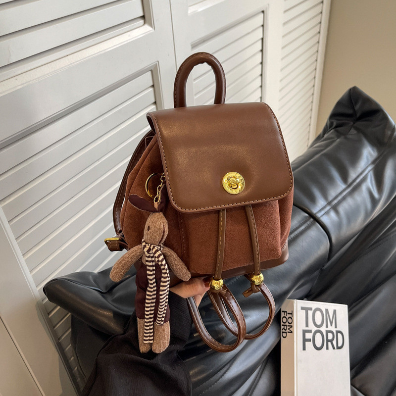 Boya PU ruksak s poklopcem, korejski stil, casual visoke kvalitete, vodootporan, dizajn ulje na platnu – svjetlo i sjena; unutarnji pretinci: tajni džep na zip, džep za mobitel, zip džep tip sendvič