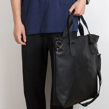 Unisex PU kožna tote torbica, za 16-inčni prijenosnik i knjige, preko ramena, studentski stil